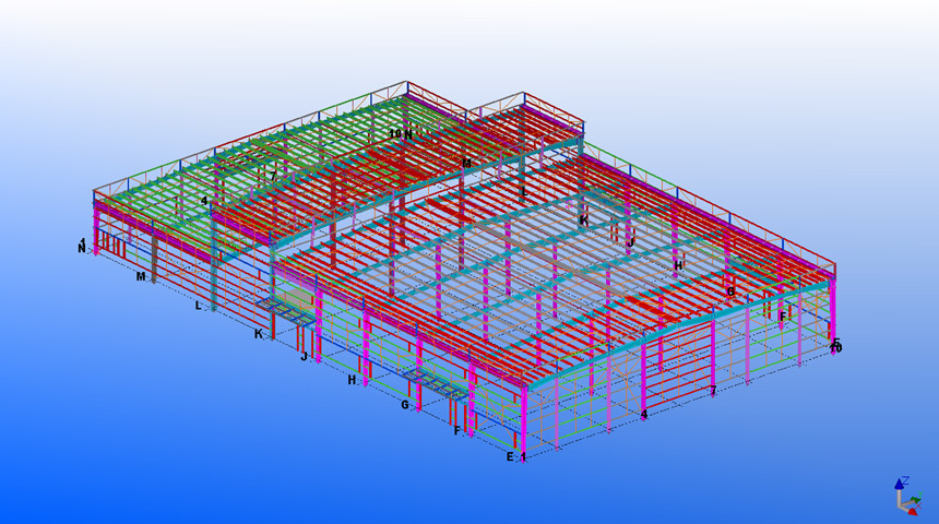 Стальная конструкция здания