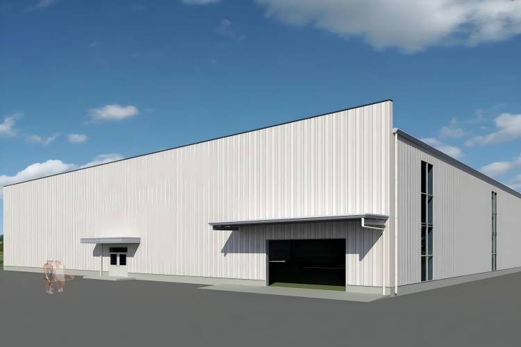 Сборный проект для заводского склада стальной конструкции
