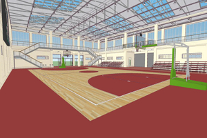 Сборная стальная конструкция для крытого спортивного зала